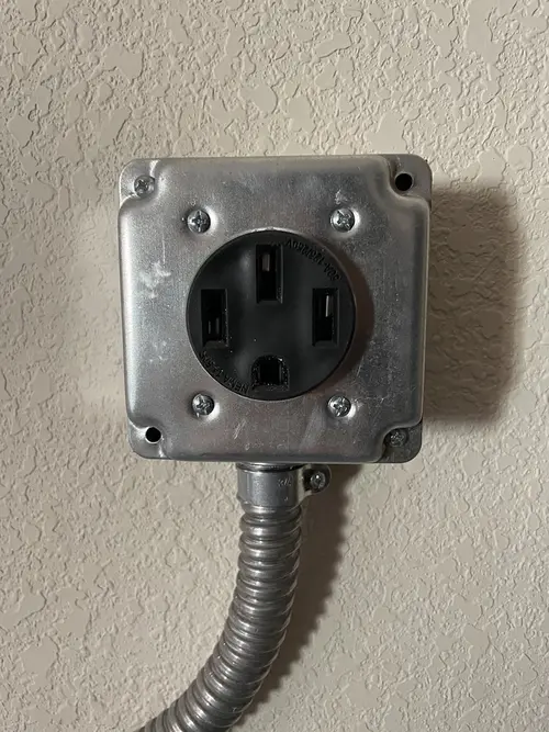 NEMA 14-50 outlet installed for Smart Home Electrical in Auburn Hills